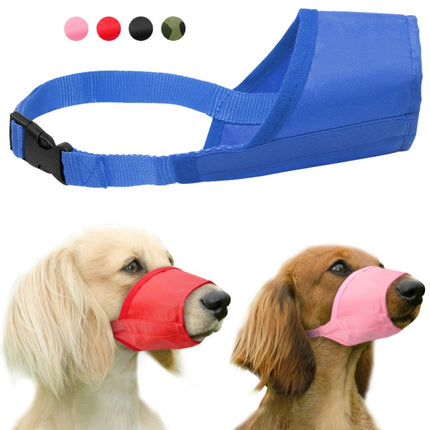 Pet Supplier Dog Muzzle Breathable Nylon Comfortable Soft Mesh Adjustable Pet Mouth Mask Prevent Bite, Size:14cm(Black)-garmade.com
