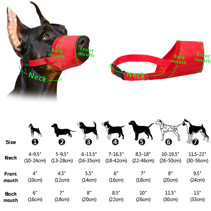 Pet Supplier Dog Muzzle Breathable Nylon Comfortable Soft Mesh Adjustable Pet Mouth Mask Prevent Bite, Size:14cm(Black)-garmade.com