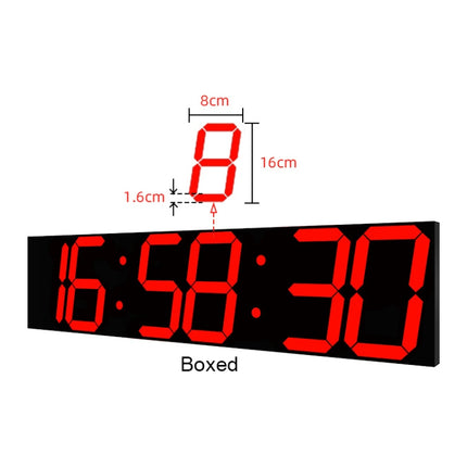 Creative LED Digital Wall Clock Multi-function WIFI Clock, Style:6 Bit Sealed Box WIFI(Red)-garmade.com