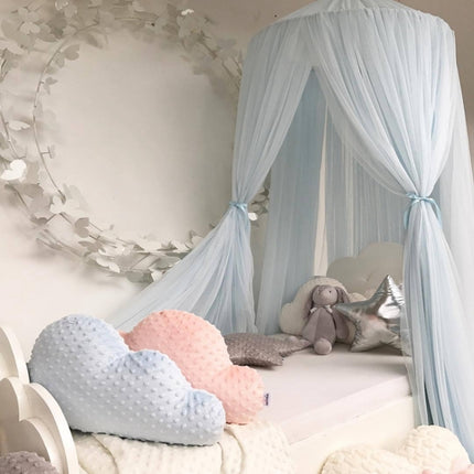 Baby Bed Curtain Hung Dome Mosquito Net Girls Crown Hanging Net Princess Tents(White)-garmade.com