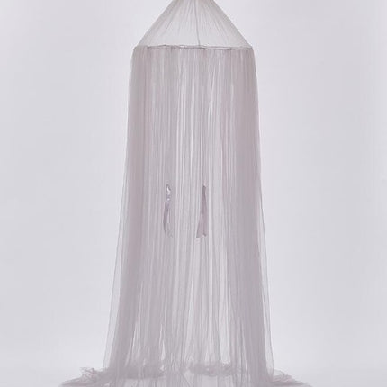 Baby Bed Curtain Hung Dome Mosquito Net Girls Crown Hanging Net Princess Tents(Gray)-garmade.com