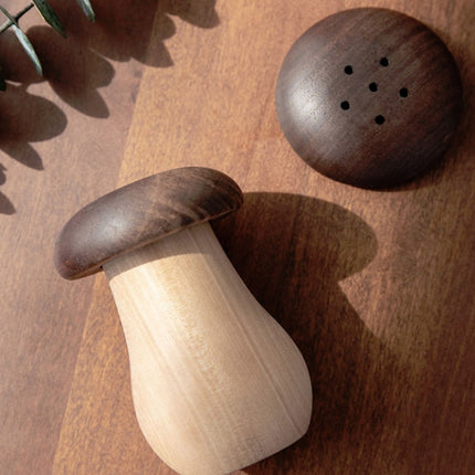 Kitchen Hotel Mushroom Shaped Wood Toothpick Box-garmade.com