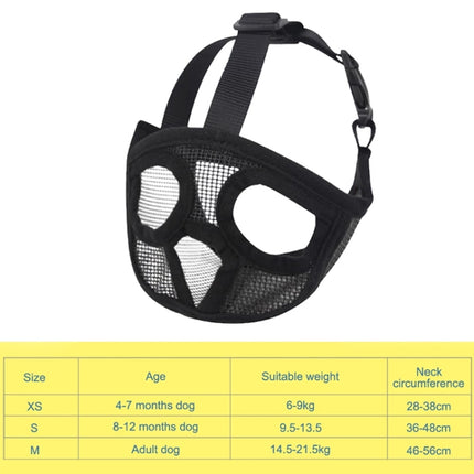Pet Bulldog Mouth Cover Mask Pet Supplies，Full Net Cover Version, Size:XS(Gray)-garmade.com