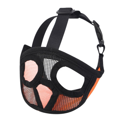 Pet Bulldog Mouth Cover Mask Pet Supplies，Full Net Cover Version, Size:XS(Orange)-garmade.com