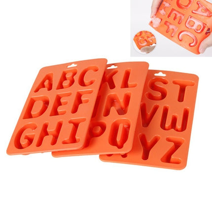 A-Z 3 in 1 Letter Ice Cube Ice Box Silicone Ice Tray Set(Orange)-garmade.com