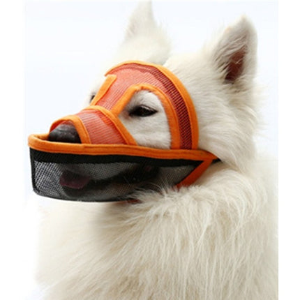 Small And Medium-sized Long-mouth Dog Mouth Cover Teddy Dog Mask, Size:S(Orange)-garmade.com