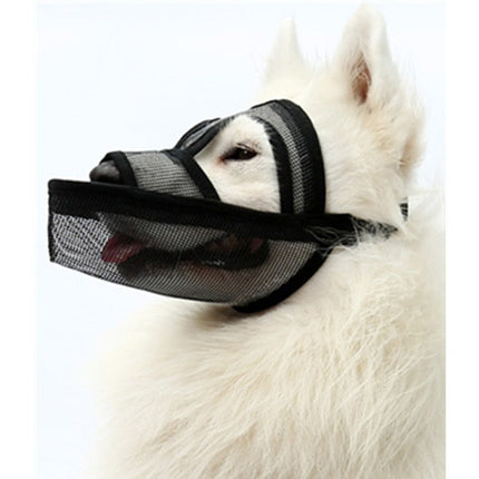 Small And Medium-sized Long-mouth Dog Mouth Cover Teddy Dog Mask, Size:L(Black)-garmade.com