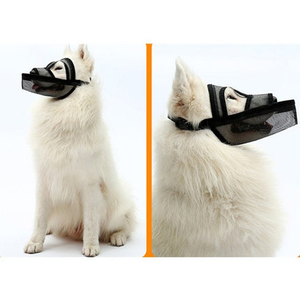 Small And Medium-sized Long-mouth Dog Mouth Cover Teddy Dog Mask, Size:L(Black)-garmade.com