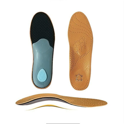 Corrected Flat Foot Arch Pad XO Leg Orthopedic Inner Eight-Shaped Corrective Insole, Size:41/42(Brown)-garmade.com