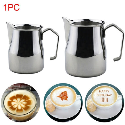 Stainless Steel Coffee Pot Pull Flower Cylinder Cup, Capacity:0.35L-garmade.com