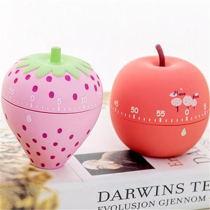 Creative Cartoon Fruit Shape Multi-Function Rotary Timer Learning Work Efficiency Time Manager(Apple)-garmade.com