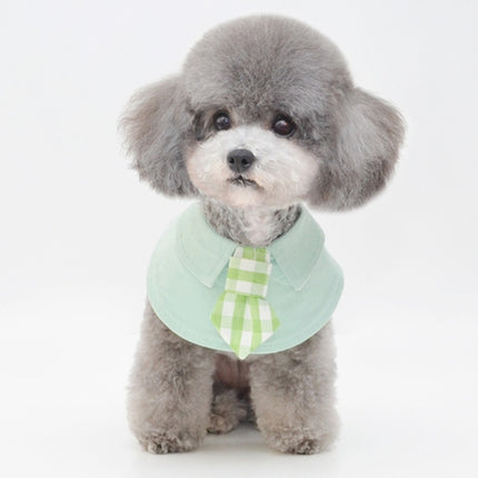 Pet Shawl Scarf Saliva Towel Dog Clothes Accessories, Size:M(Green)-garmade.com