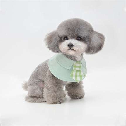 Pet Shawl Scarf Saliva Towel Dog Clothes Accessories, Size:M(Green)-garmade.com