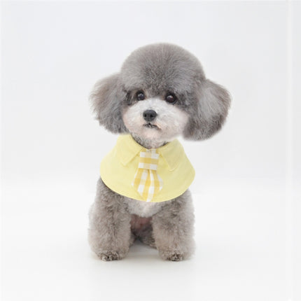 Pet Shawl Scarf Saliva Towel Dog Clothes Accessories, Size:L(Yellow)-garmade.com