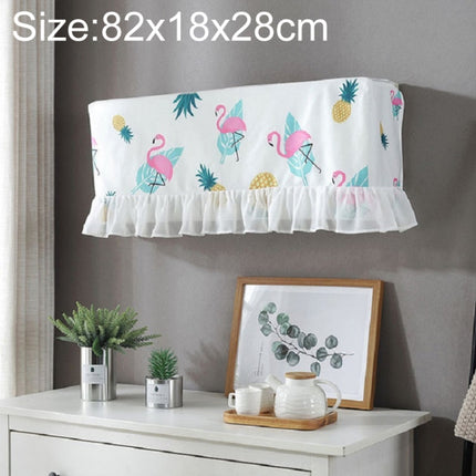 82x18x28cm Fresh Literary Chiffon Lace Bedroom Air Conditioning Dust Cover(Pineapple Bird)-garmade.com