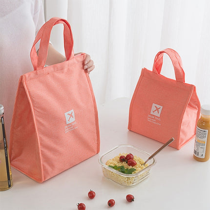 Portable Lunch Picnic Portable Food Insulation Storage Bag, Size:L 25x35x17cm(Orange)-garmade.com