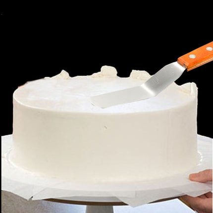 15cm Stainless Steel Cream Spatula Cake Silk Flower Scraper Baking Tool, Specification: 4 inch-garmade.com