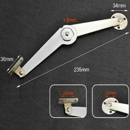 Two-folded Strut Folding Lever Door Support Furniture Connector, Specification:9 Inchs Lever-garmade.com