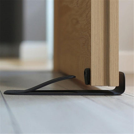 Multi-function Spring Innovative Door Stopper Block Simple Style Door Wedge Holder(Black)-garmade.com