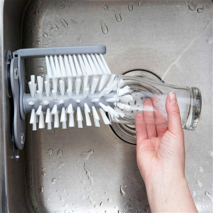 Suction Wall Lazy Cup Cleaning Brush Kitchen Bar Cleaning Tool-garmade.com