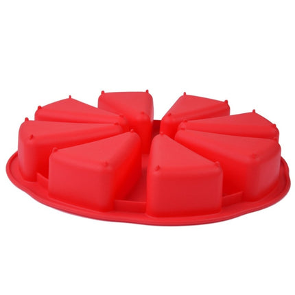 DIY Silicone Eight-point Triangle Mould Silicone Cake Mold Baking Tool, Random Color Delivery(27×4.5cm)-garmade.com