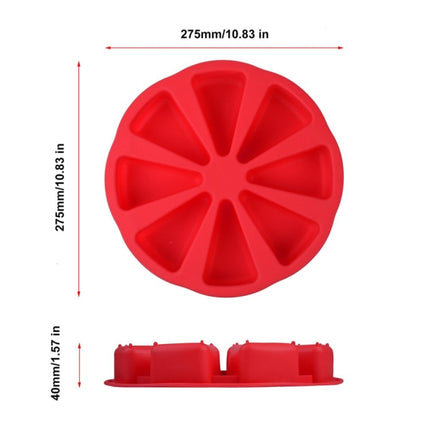 DIY Silicone Eight-point Triangle Mould Silicone Cake Mold Baking Tool, Random Color Delivery(27×4.5cm)-garmade.com