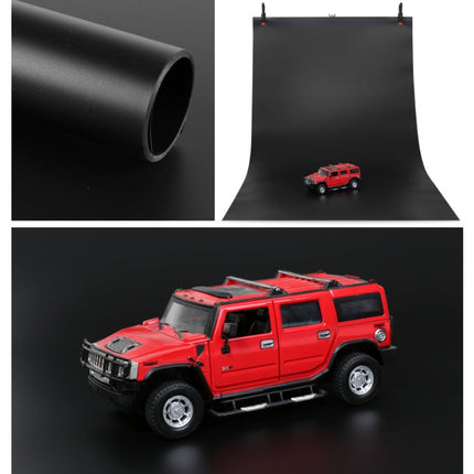 70x140cm Shooting Background Board PVC Matte Board Photography Background Cloth Solid Color Shooting Props(Black)-garmade.com