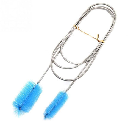 10 PCS Kitchen Water Pipe Cleaning Brush Stainless Steel Cleaning Brush Spring Long Hair Brush, Size:1500x60x15-30mm(Blue)-garmade.com