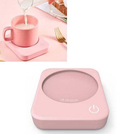 220V Intelligent 3 File Heating Constant Temperature Coffee Milk Tea Cocoa Juice Coaster Base Does without Cup, CN Plug(Pink)-garmade.com