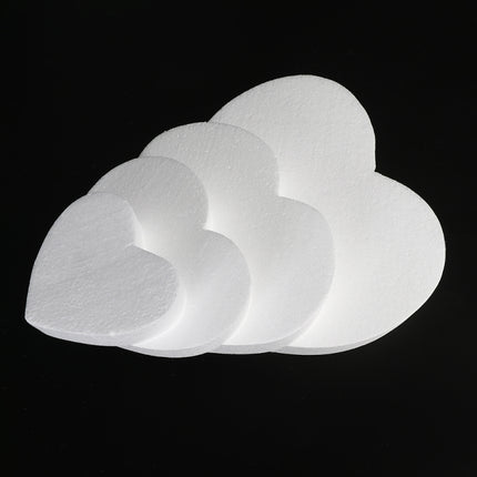 4 PCS Heart-shaped Prosthesis Foam Baking Fondant Cake Silk Flower Practice Mold, Height:5cm, Size:6 Inches-garmade.com