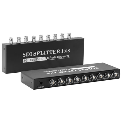 1 In 8 Out SD-SDI / HD-SDI / 3G-SDI Distribution Amplifier Video SDI Splitter(EU Plug)-garmade.com