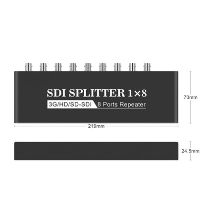 1 In 8 Out SD-SDI / HD-SDI / 3G-SDI Distribution Amplifier Video SDI Splitter(US Plug)-garmade.com