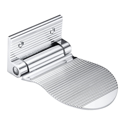 Wall Mounted Aluminium Alloy Bathroom Shower Foot Rest Footstool(Silver)-garmade.com