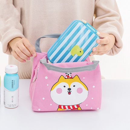 Portable Student Lunch Outdoor Portable Insulation Child Cute Student Lunch Box Bag(Shiba Inu)-garmade.com