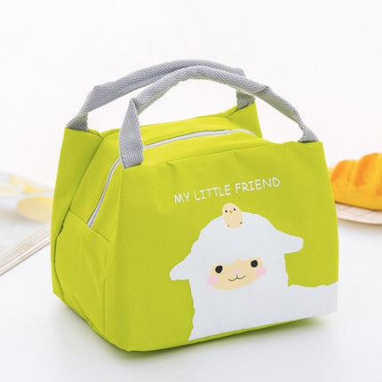 Portable Student Lunch Outdoor Portable Insulation Child Cute Student Lunch Box Bag(Sheep)-garmade.com