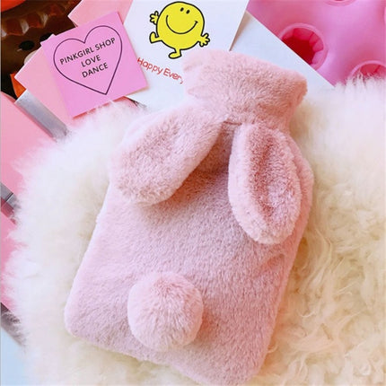 Cute Rabbit Hot Water Bottle Water Heating Handbag(Pink)-garmade.com