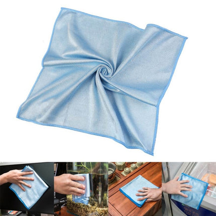 10 PCS Microfiber Wipe Glass Non-Marking Cleaning Cloth, Size:30x30cm, Colour:Blue-garmade.com
