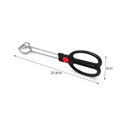 Stainless Steel Plastic Handle Barbecue Tongs Food Clip Barbecue Tools, Model number:9 Inch-garmade.com