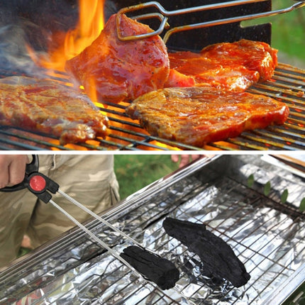 Stainless Steel Plastic Handle Barbecue Tongs Food Clip Barbecue Tools, Model number:9 Inch-garmade.com