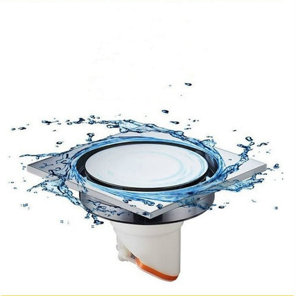 Kitchen Toilet Sewer Deodorant Anti-flooding Anti-odor Invisible Floor Drain(Brushed Silver)-garmade.com