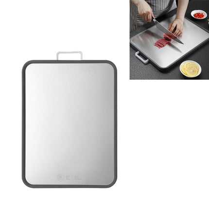 Household Multi-function Mildew Thickened Double-sided 304 Stainless Steel Plastic Vegetable Cutting Board, Size:M-garmade.com