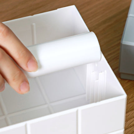 2 PCS Cube Tissue Box Desktop Storage Box(Pure White)-garmade.com