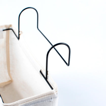 Dormitory Bedside Mobile Phone Storage Bag Hanging Sundries Basket(White)-garmade.com