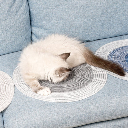 Pet Supplies Cat Scratching Board Hand-woven Ramie Grinding Pad(Gray)-garmade.com