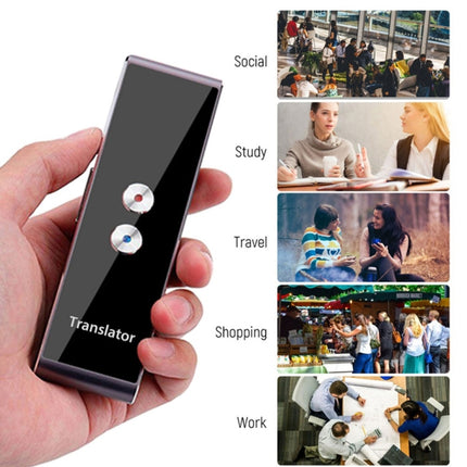 T8 Pocket Language Translator Voice 30 Languages Two Way Real Time Intercom Portable Translator For Personal Learning Travelling Black-garmade.com