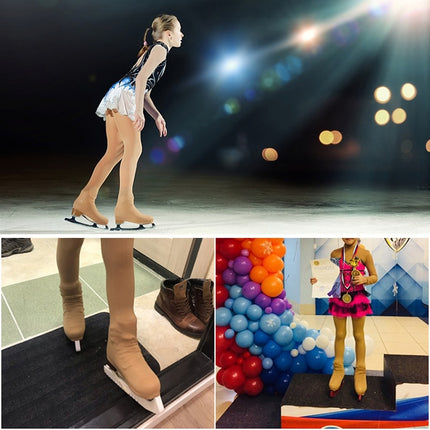 Ice Skating Skateboarding Figure Skating Pants Thermal Long Pantyhose Ice Skate with Shoes Cover(skin thin half cover)-garmade.com