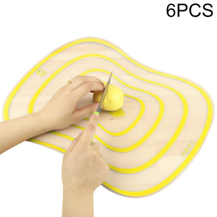 6 PCS Kitchen Chopping Blocks Flexible Transparent PP Cutting Boards S(20x14.8cm)(Yellow)-garmade.com