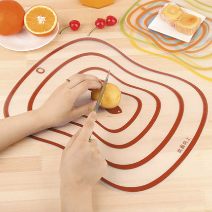 6 PCS Kitchen Chopping Blocks Flexible Transparent PP Cutting Boards M(30.5x23.5cm)(Orange)-garmade.com