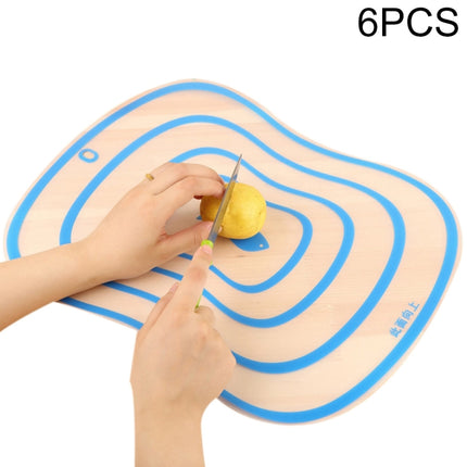 6 PCS Kitchen Chopping Blocks Flexible Transparent PP Cutting Boards M(30.5x23.5cm)(Blue)-garmade.com