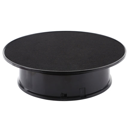 20cm 360 Degree Electric Rotating Turntable Display Stand Photography Video Shooting Props Turntable, Max Load 1.5kg, Powered by Battery(Black)-garmade.com